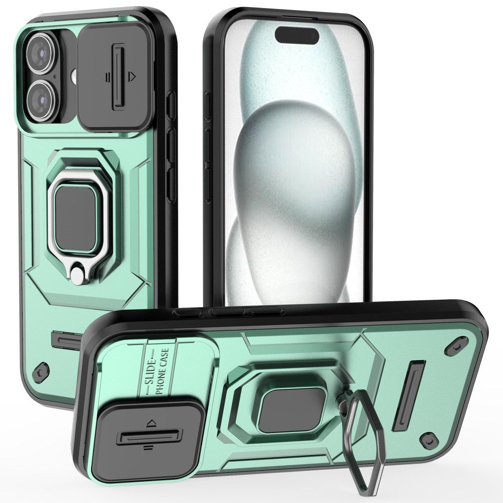 EIDERWOOD iPhone 16 Tough Case w. Magnetic Kickstand & Cam Slider - Green