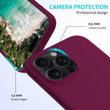 EIDERWOOD iPhone 16 Pro Max Lined Silicone Case - Wine Red