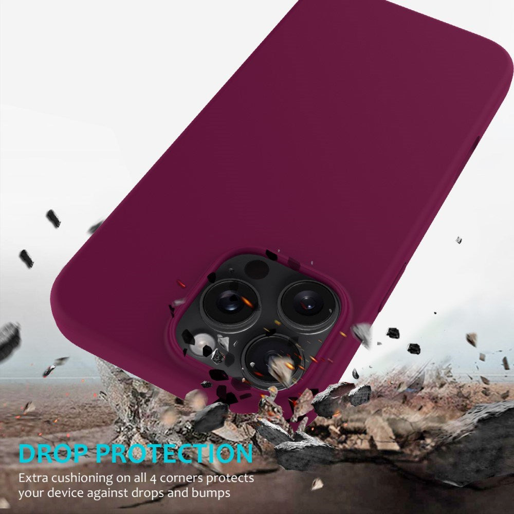 EIDERWOOD iPhone 16 Pro Max Lined Silicone Case - Wine Red