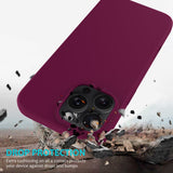 EIDERWOOD iPhone 16 Pro Max Lined Silicone Case - Wine Red