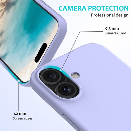 EIDERWOOD iPhone 16 Plus Lined Silicone Case - Lavender