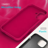 EIDERWOOD iPhone 16 Plus Lined Silicone Case - Coral Red