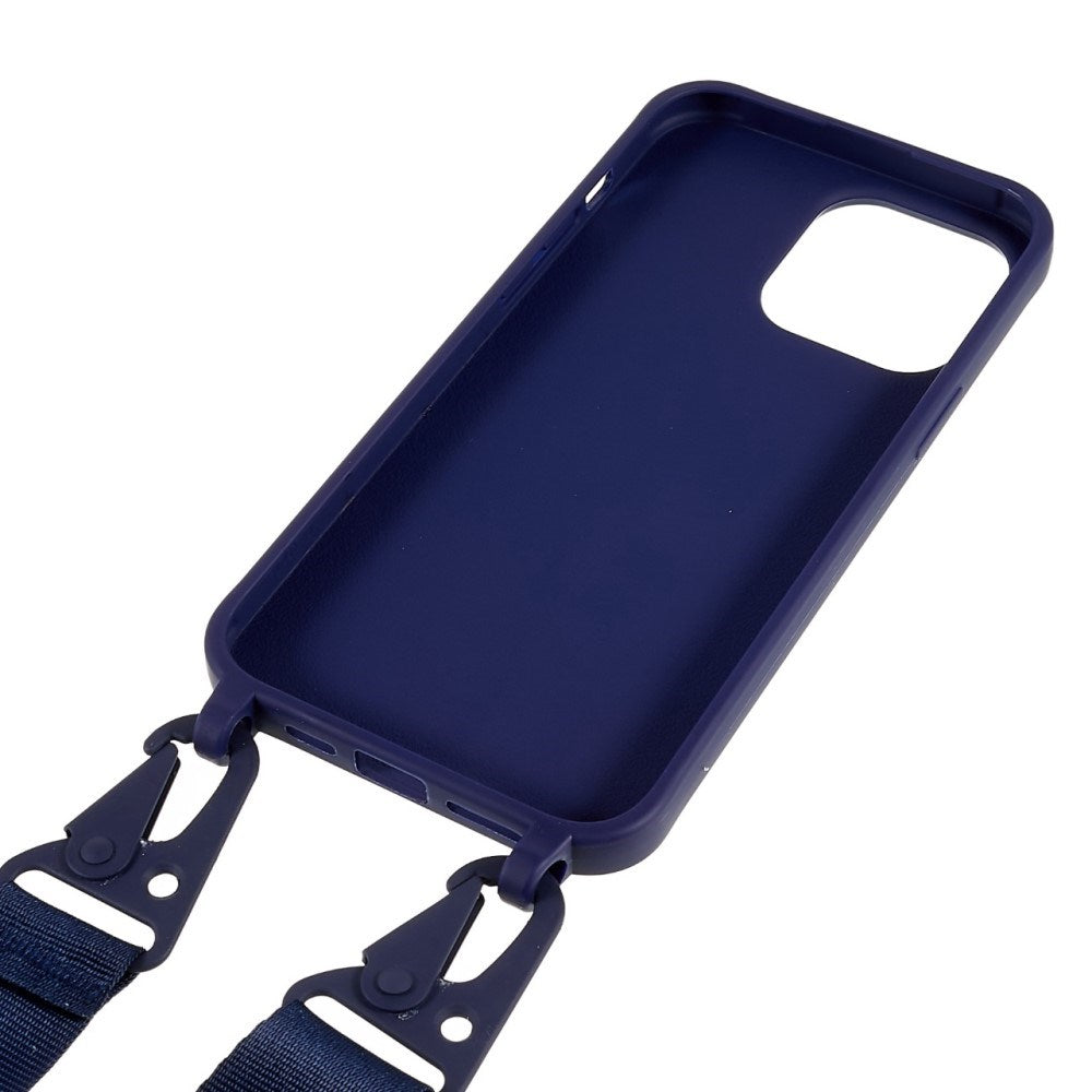 iPhone 16 Pro EIDERWOOD Flexible Plastic Case with Strap - Dark Blue