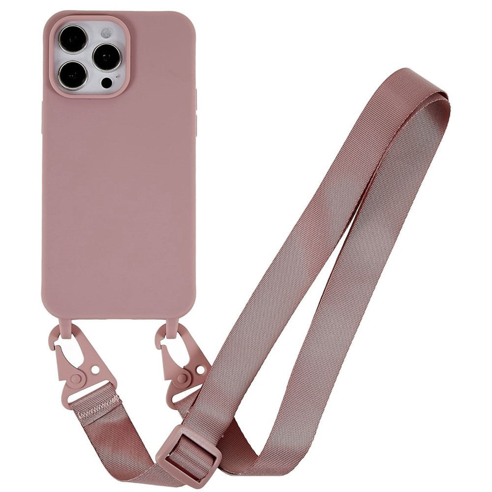 iPhone 16 Pro EIDERWOOD Flexible Plastic Case with Strap - Dusty Pink