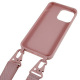 iPhone 16 Pro EIDERWOOD Flexible Plastic Case with Strap - Dusty Pink