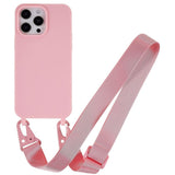 iPhone 16 Pro EIDERWOOD Flexible Plastic Case with Strap - Pink