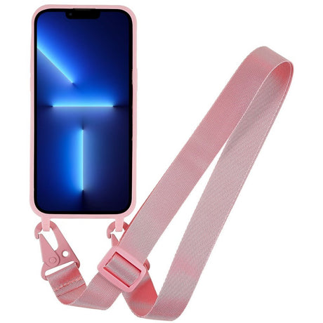 iPhone 16 Pro EIDERWOOD Flexible Plastic Case with Strap - Pink