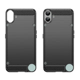 EIDERWOOD Nothing CMF Phone 1 Brushed Carbon Fiber Flexible Plastic Case - Black