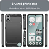 EIDERWOOD Nothing CMF Phone 1 Brushed Carbon Fiber Flexible Plastic Case - Black