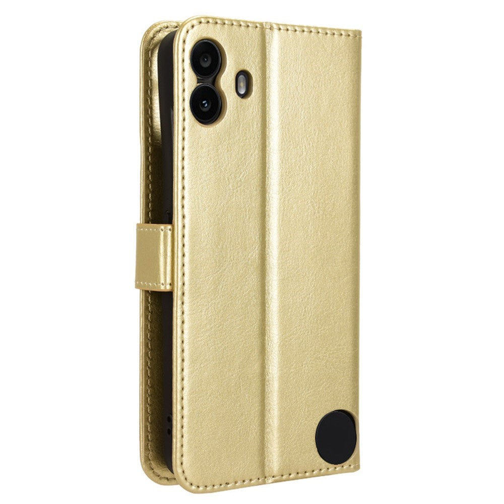 EIDERWOOD Nothing CMF Phone 1 Faux Leather Flip Case with Strap - Gold