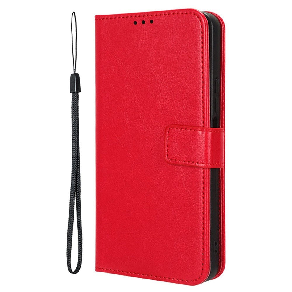 EIDERWOOD Honor 200 Smart Faux Leather Flip Case with Strap - Red