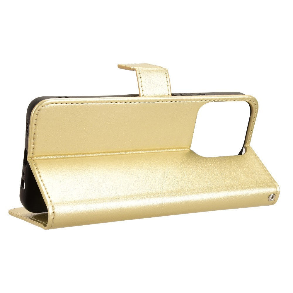 EIDERWOOD Honor 200 Smart Faux Leather Flip Case with Strap - Gold