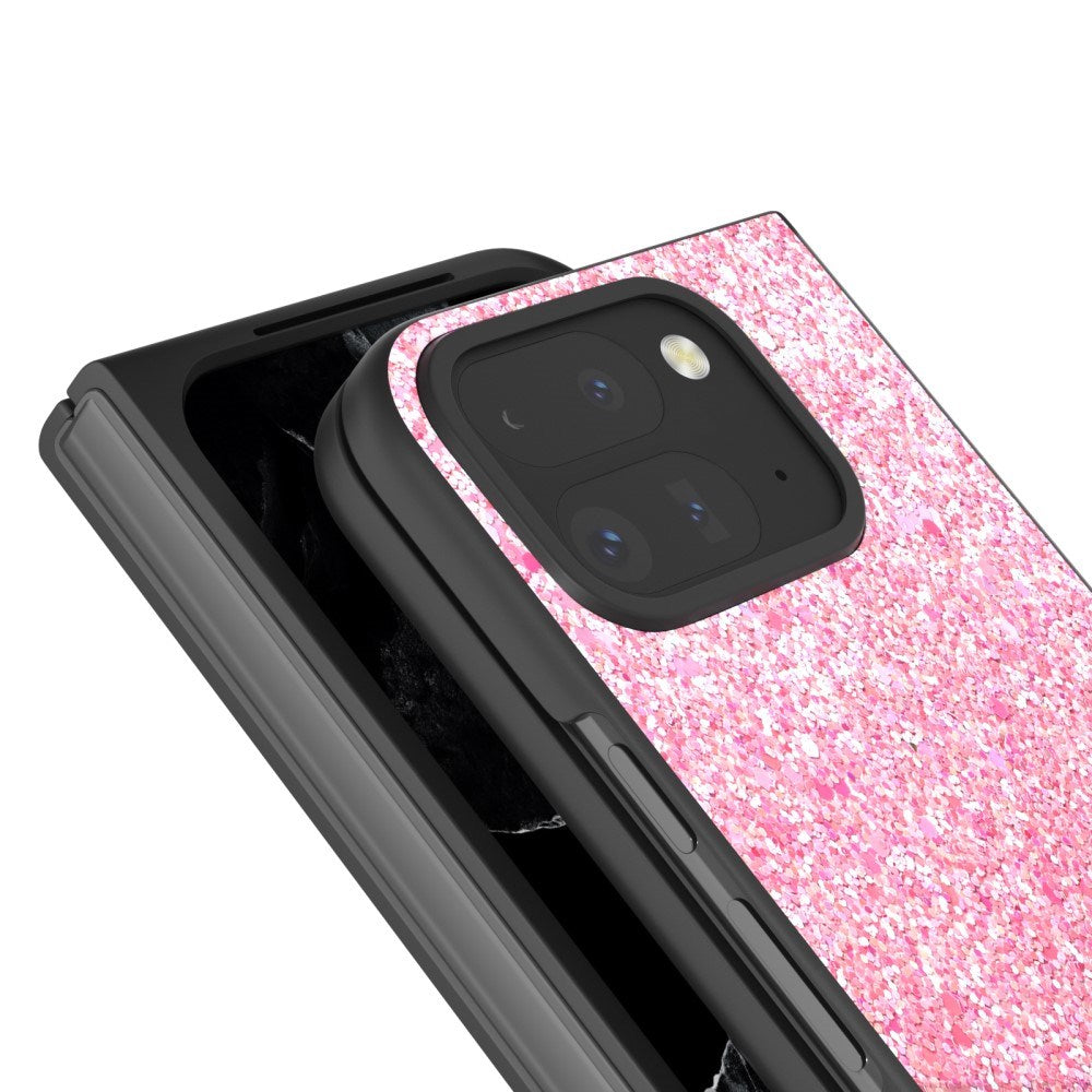 EIDERWOOD Google Pixel 9 Pro Fold (5G) Vegan Leather Glitter Case - Pink