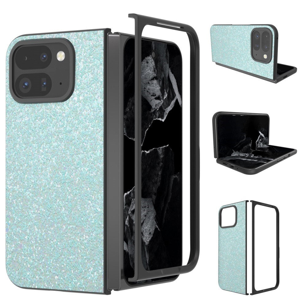 EIDERWOOD Google Pixel 9 Pro Fold (5G) Vegan Leather Glitter Case - Blue