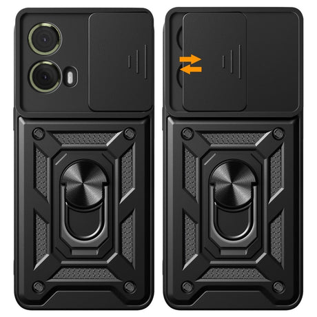 EIDERWOOD Motorola Moto G85 (5G) Tough Case w. Magnetic Kickstand & Cam Slider - Black