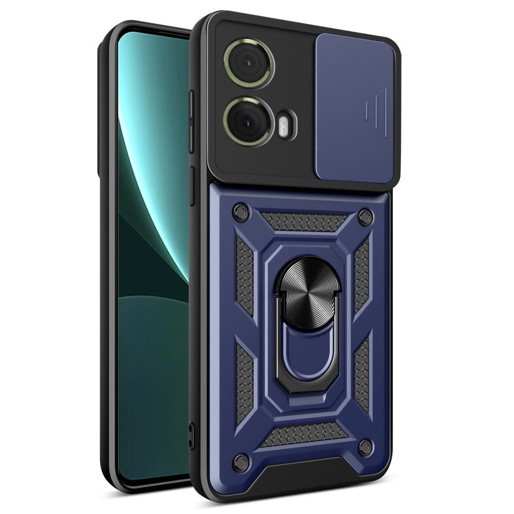 EIDERWOOD Motorola Moto G85 (5G) Tough Case w. Magnetic Kickstand & Cam Slider - Blue