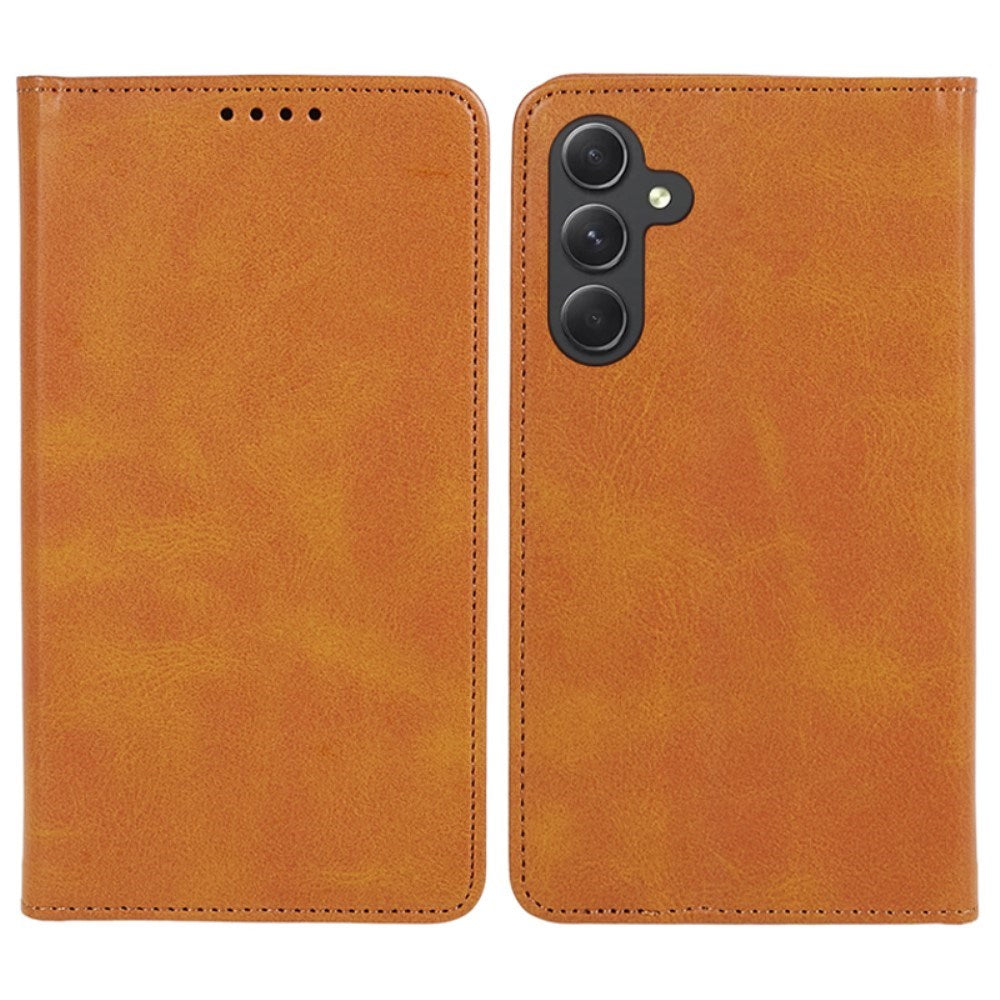 EIDERWOOD Samsung Galaxy A16 (4G/5G) Flip Case with Wallet - Vegan Leather - Light Brown