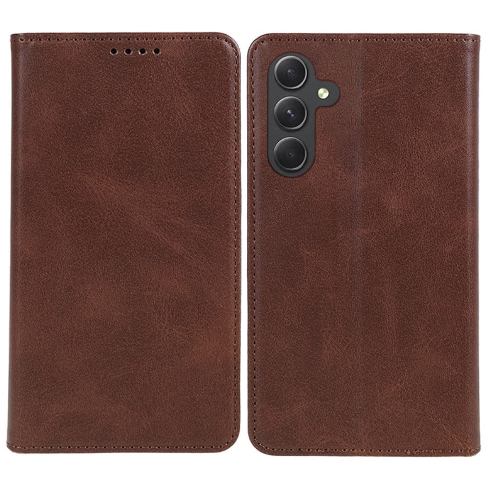 EIDERWOOD Samsung Galaxy A16 (4G/5G) Flip Case with Wallet - Vegan Leather - Brown