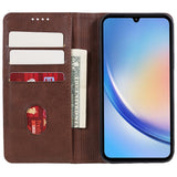 EIDERWOOD Samsung Galaxy A16 (4G/5G) Flip Case with Wallet - Vegan Leather - Brown