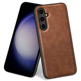 EIDERWOOD Samsung Galaxy A16 Leather Case m. Flexible Plastic Edges - Brown