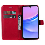 Samsung Galaxy A16 (4G/5G) Artificial Leather Flip Case w. Wallet - Red