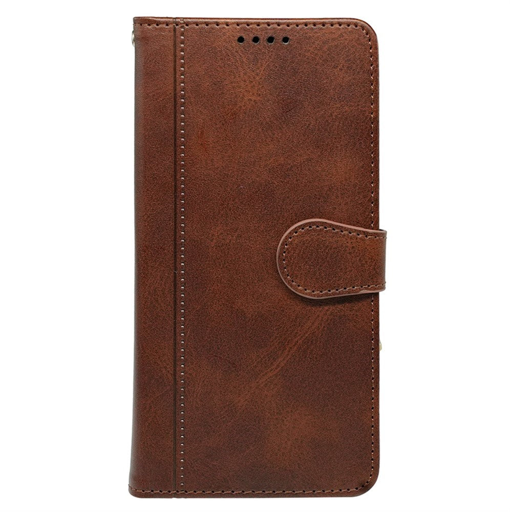 EIDERWOOD iPhone 16 Pro Leather Flip Case w. Stand Function & Wallet - Brown