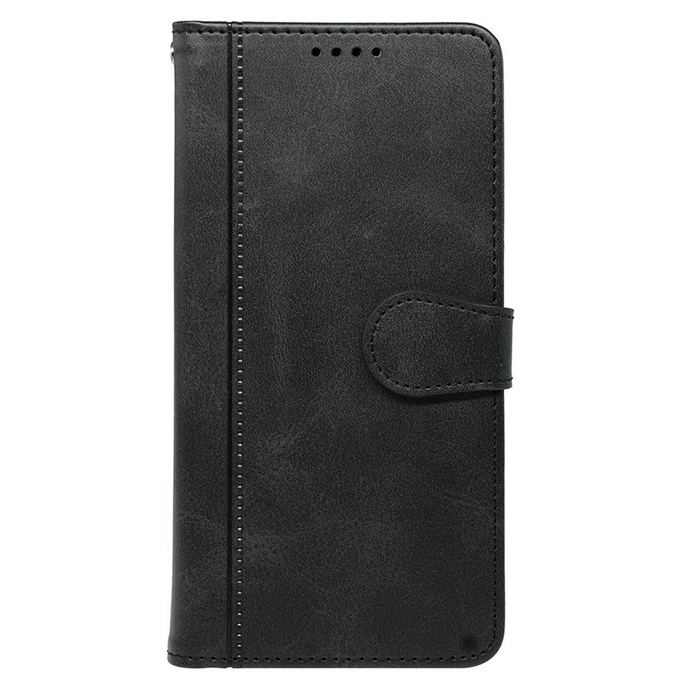 EIDERWOOD iPhone 16 Leather Flip Case w. Stand Function & Wallet - Black