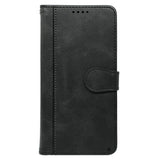 EIDERWOOD iPhone 16 Leather Flip Case w. Stand Function & Wallet - Black