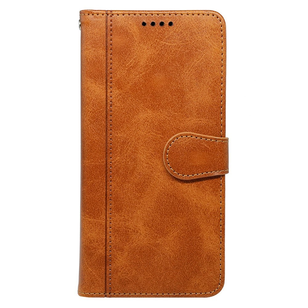 EIDERWOOD iPhone 16 Leather Flip Case w. Stand Function & Wallet - Light brown