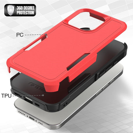 EIDERWOOD iPhone 16 Pro Hybrid Case - Red