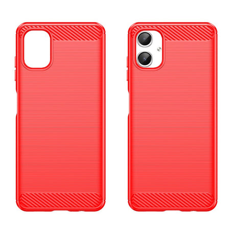 EIDERWOOD Samsung Galaxy A06 Brushed Carbon Plastic Case - Red