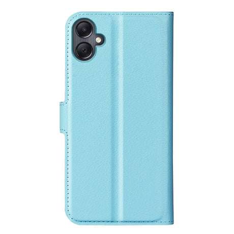 EIDERWOOD Samsung Galaxy A06 Litchi Leather Flip Case w. Wallet - Blue