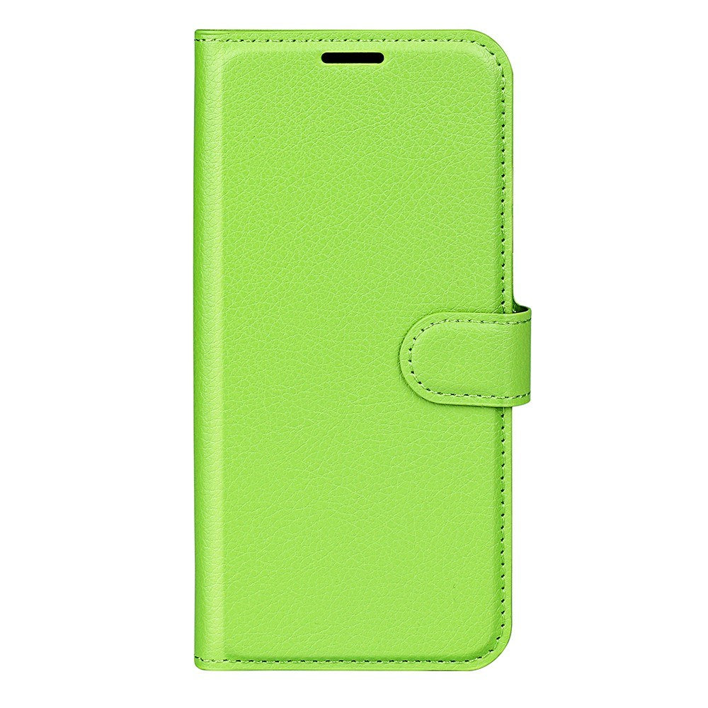 EIDERWOOD Samsung Galaxy A06 Litchi Leather Flip Case w. Wallet - Grøn