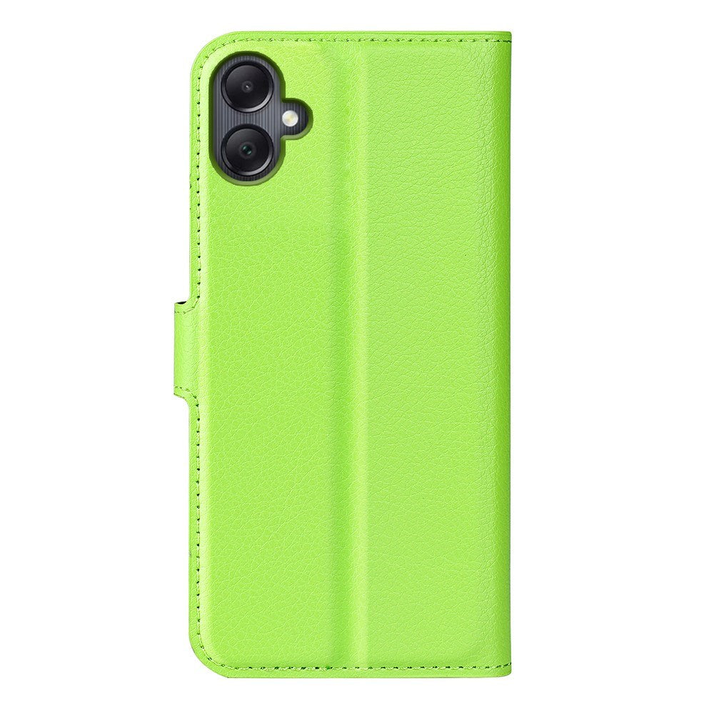 EIDERWOOD Samsung Galaxy A06 Litchi Leather Flip Case w. Wallet - Grøn