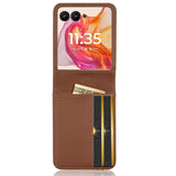 EIDERWOOD Motorola Razr 50 Ultra 5G PU Leather Case with Card Holder - Brun