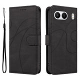 EIDERWOOD OnePlus Nord 4 Patterned Leather Case with Wallet & Strap - Black