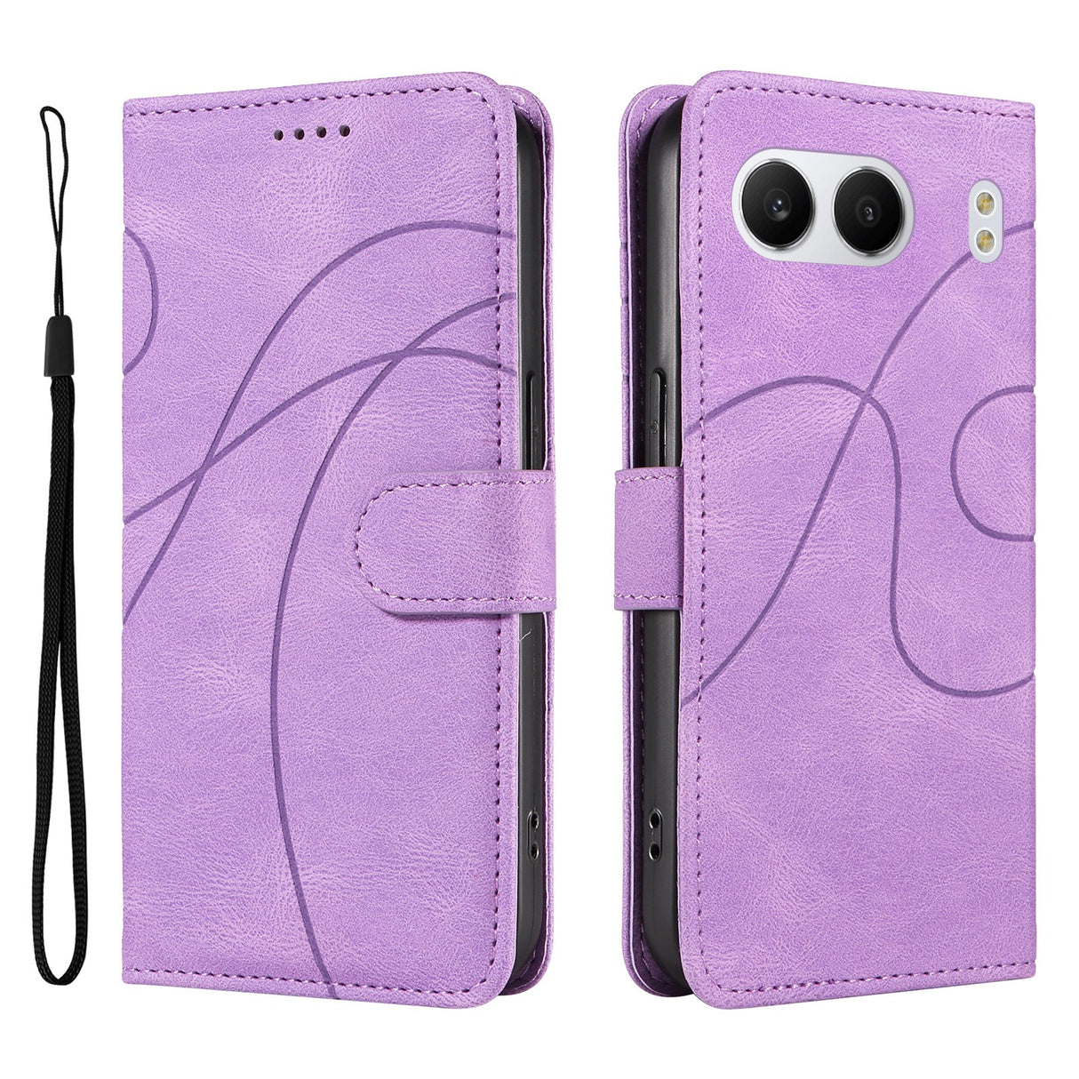 EIDERWOOD OnePlus Nord 4 Patterned Leather Case with Wallet & Strap - Purple