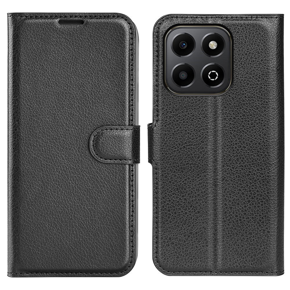 EIDERWOOD Honor X6b Faux Leather Flip Case with Cardholder & Stand Function - Black