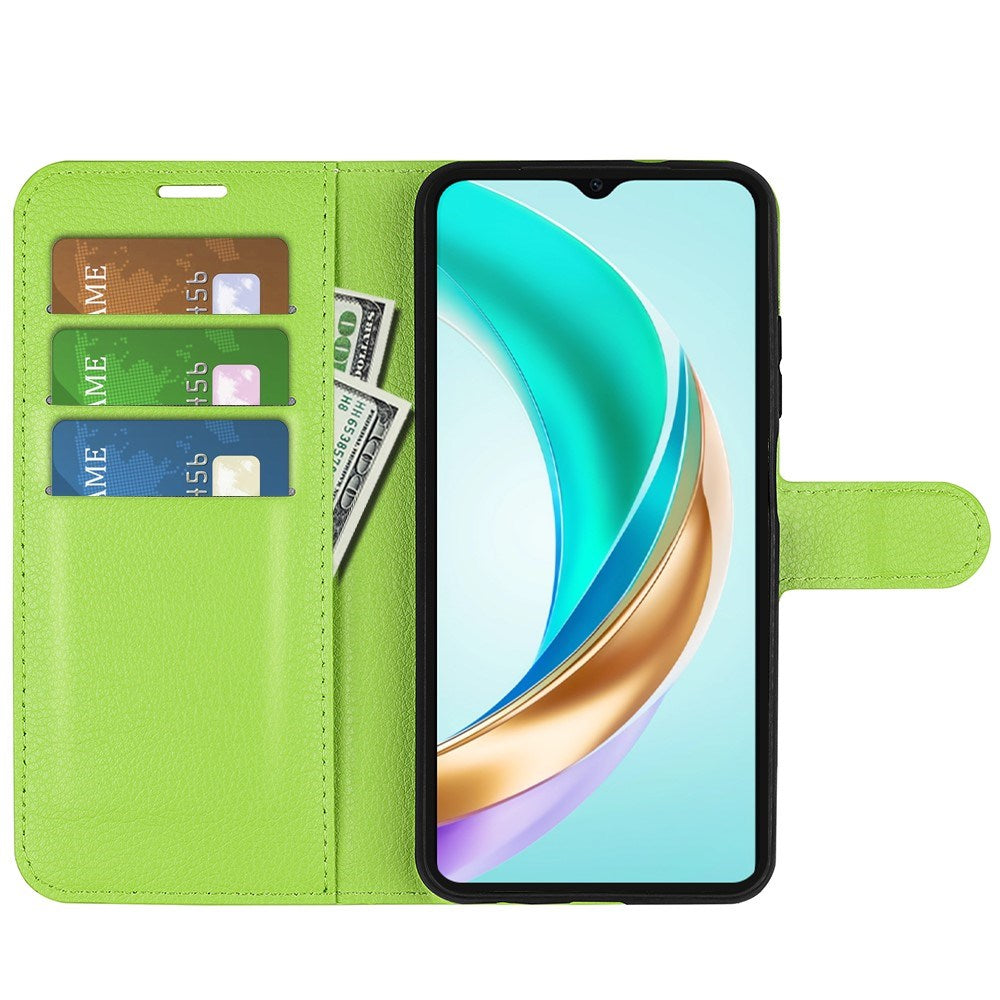 EIDERWOOD Honor X6b Faux Leather Flip Case with Cardholder & Stand Function - Green