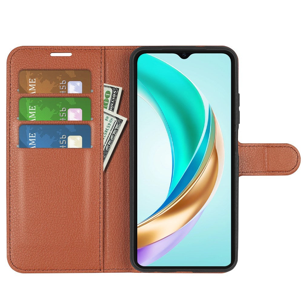 EIDERWOOD Honor X6b Faux Leather Flip Case with Cardholder & Stand Function - Brown