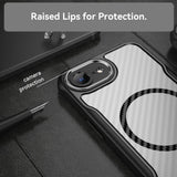 EIDERWOOD iPhone 16e Hybrid Carbon Case with Reinforced Corners - MagSafe Compatible - Black