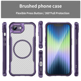 EIDERWOOD iPhone 16e Hybrid Carbon Case with Reinforced Corners - MagSafe Compatible - Purple