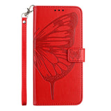EIDERWOOD iPhone 16 Plus Faux Leather Case with Butterfly Print - Red
