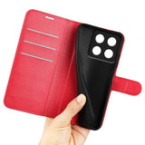 EIDERWOOD Xiaomi 14T Litchi Leather Wallet Case - Red