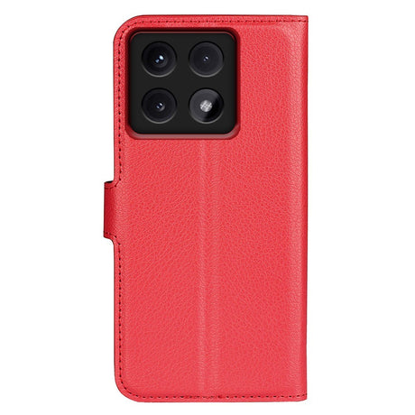 EIDERWOOD Xiaomi 14T Pro Litchi Leather Wallet Case - Red