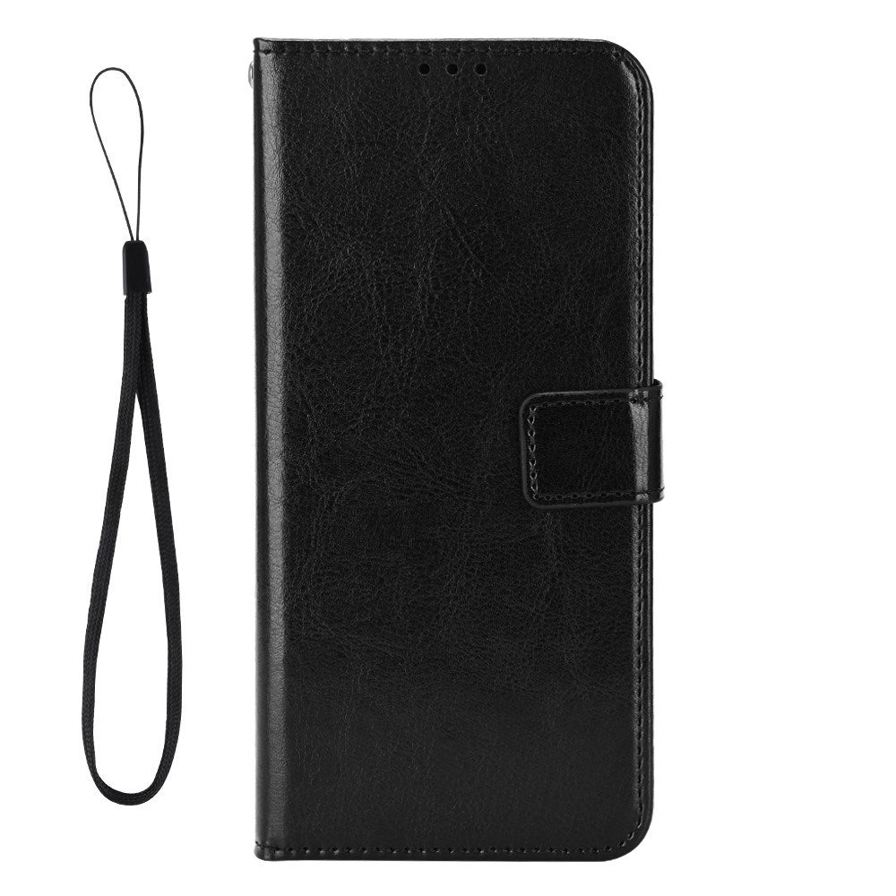 EIDERWOOD Oppo A60 / A40M / A40 Faux Leather Flip Case with Strap - Black