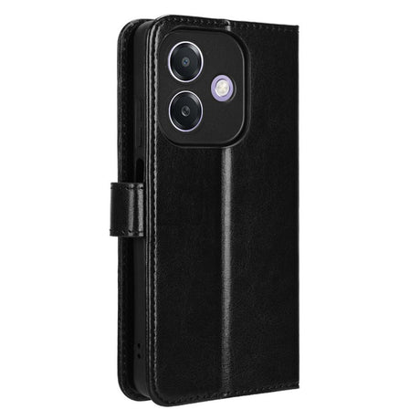 EIDERWOOD Oppo A60 / A40M / A40 Faux Leather Flip Case with Strap - Black