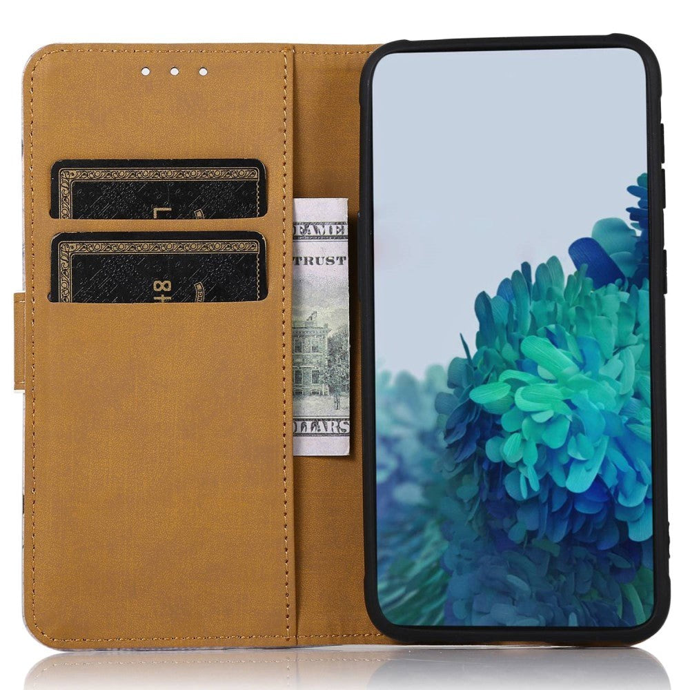 Sony Xperia 5 IV Leather Flip Wallet - Green Tree