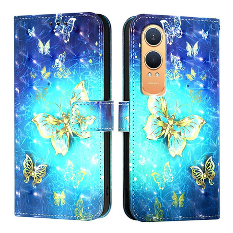 EIDERWOOD OnePlus Nord CE4 Lite (5G) Faux Leather Case with Wallet and Strap - Golden Butterflies
