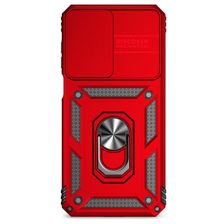 EIDERWOOD Samsung Galaxy A16 (4G/5G) Tough Case w. Magnetic Kickstand & Cam Slider - Red